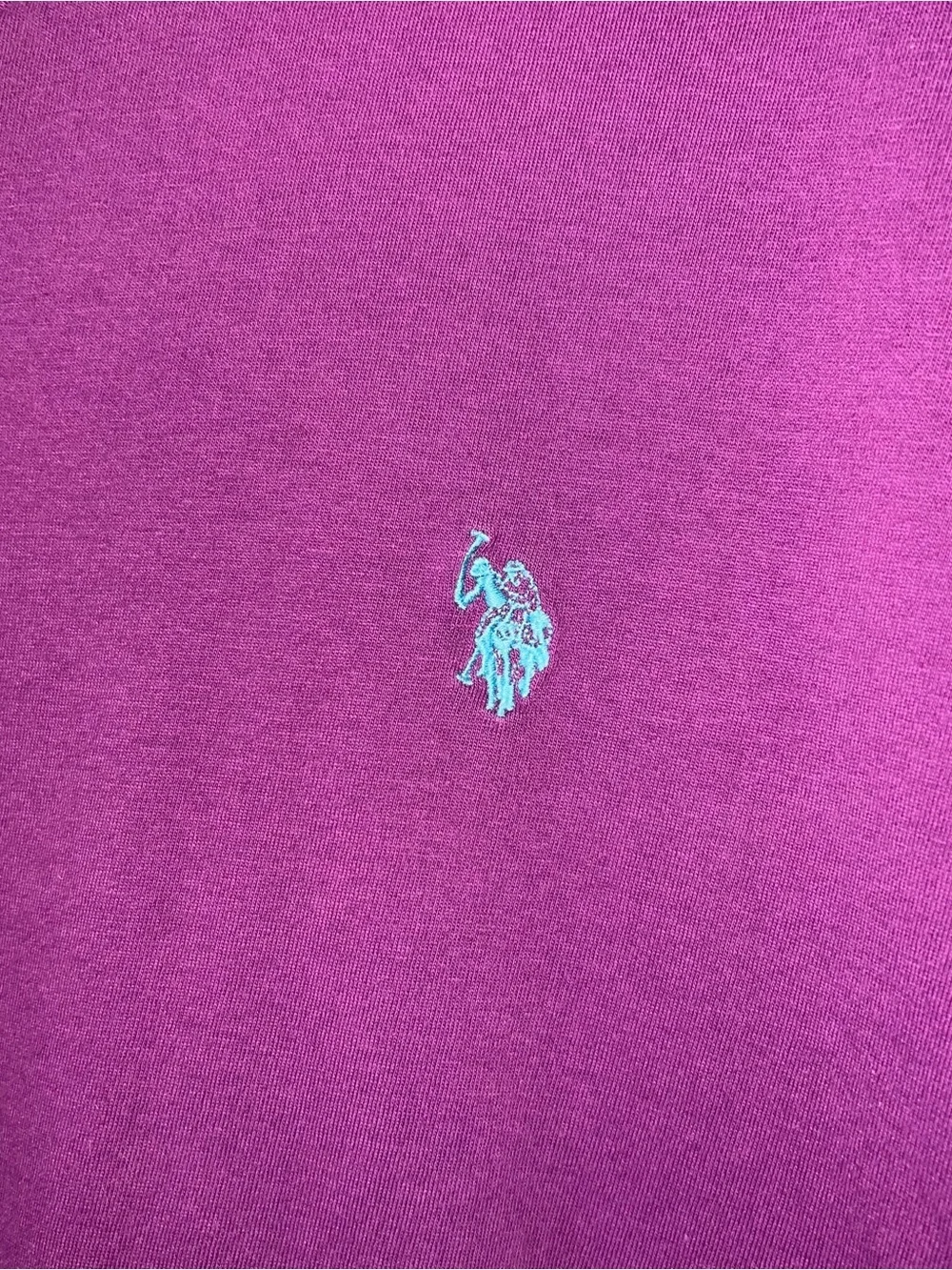 U.S. Polo Assn. Men’s V-Neck Purple Cotton Tee Size XL